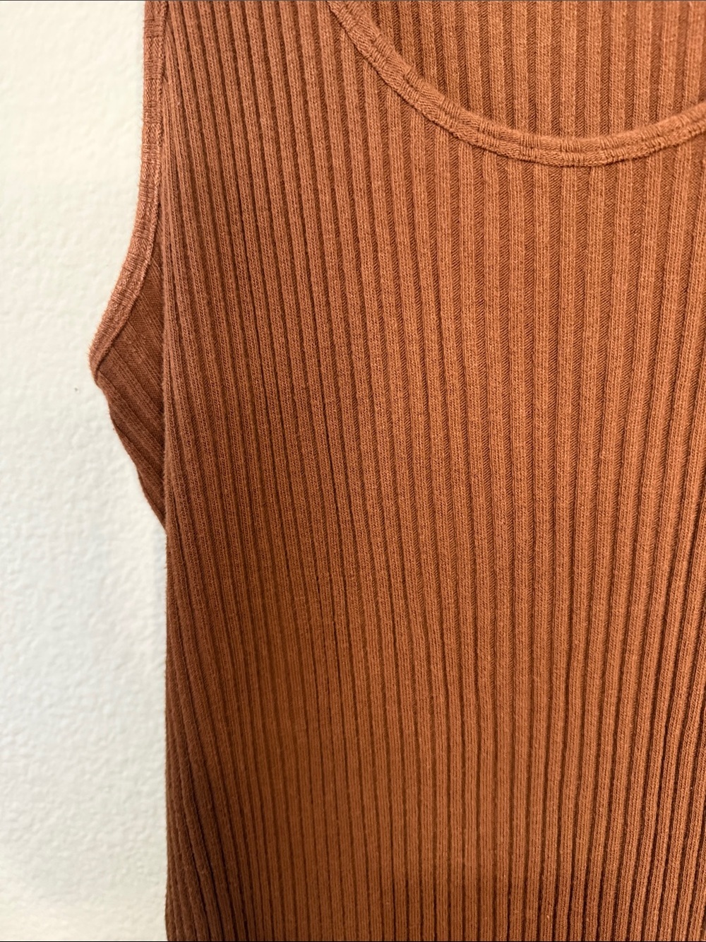 GAP Maternity Ribbed Sleeveless Maxi Dress Chocolate Brown Size L - Picture 5 of 5